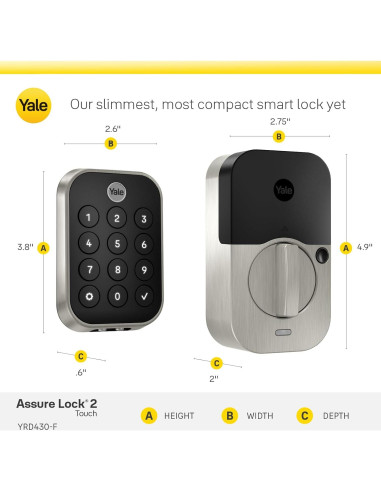 Cerradura Inteligente Yale Assure Lock 2 Touch Niquel Satinado