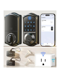 Cerradura Inteligente Veise VE017G Wi-Fi con Huella Dactilar