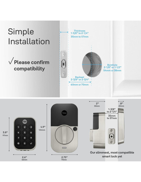 Cerradura Inteligente Yale Assure Lock 2 Touch Niquel Satinado Cerradura Inteligente Yale Assure Lock 2 Touch Niquel Satinado