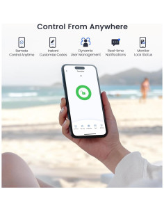 Cerradura Inteligente Veise VE017G Wi-Fi con Huella Dactilar 2