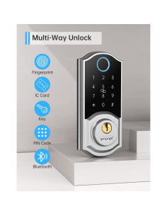 Cerradura Inteligente SMONET con Huella Dactilar y Bluetooth 2