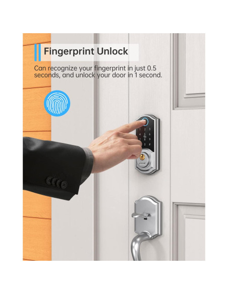 Cerradura Inteligente SMONET con Huella Dactilar y Bluetooth