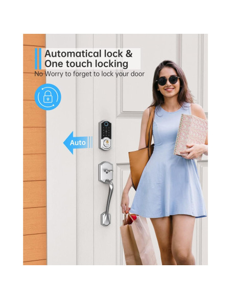 Cerradura Inteligente SMONET con Huella Dactilar y Bluetooth