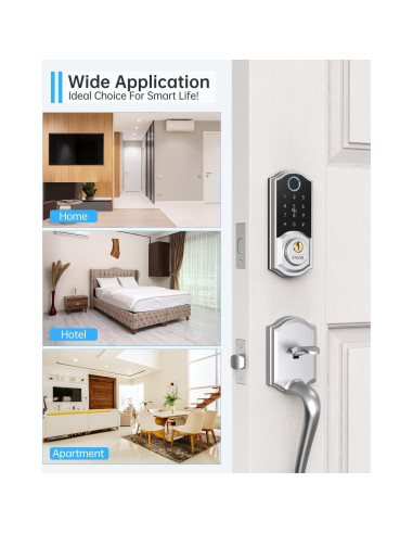 Cerradura Inteligente SMONET con Huella Dactilar y Bluetooth