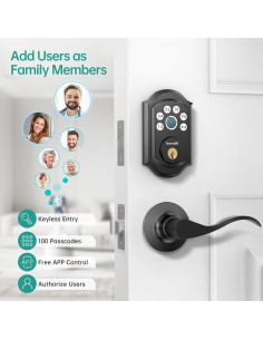 Cerradura Inteligente Hornbill A5 con Huella Dactilar y App 2