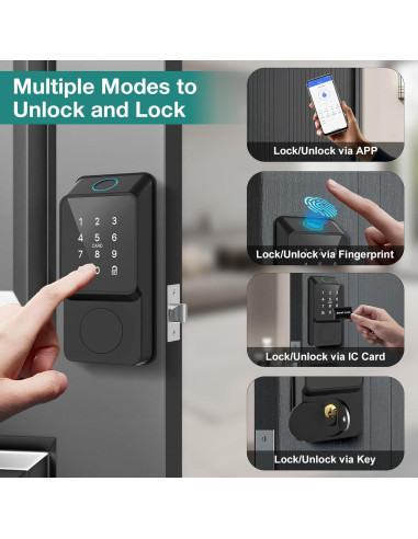 Cerradura Inteligente Mutak HS0037 Biométrica 6 en 1 con APP