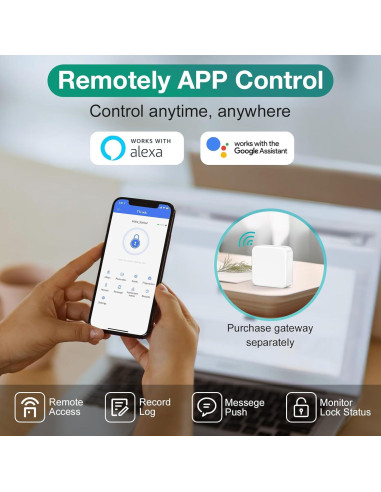 Cerradura Inteligente Mutak HS0037 Biométrica 6 en 1 con APP