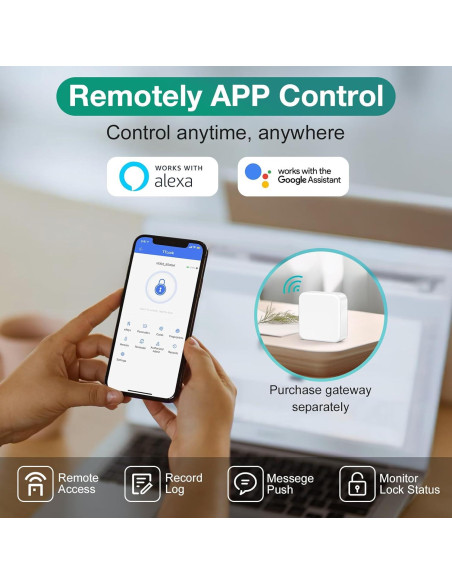 Cerradura Inteligente Mutak HS0037 Biométrica 6 en 1 con APP