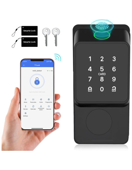 Cerradura Inteligente Mutak HS0037 Biométrica 6 en 1 con APP