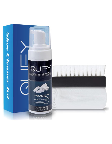 Kit Limpiador de Zapatos QUFY 3en1 para Ante y Nubuck