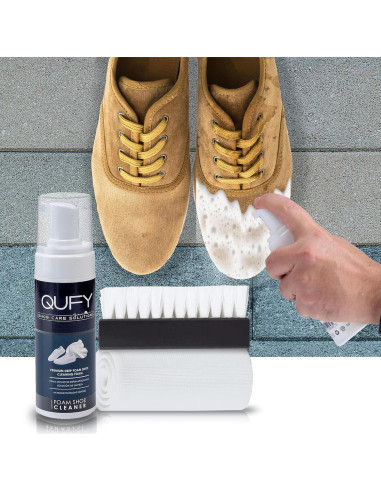 Kit Limpiador de Zapatos QUFY 3en1 para Ante y Nubuck