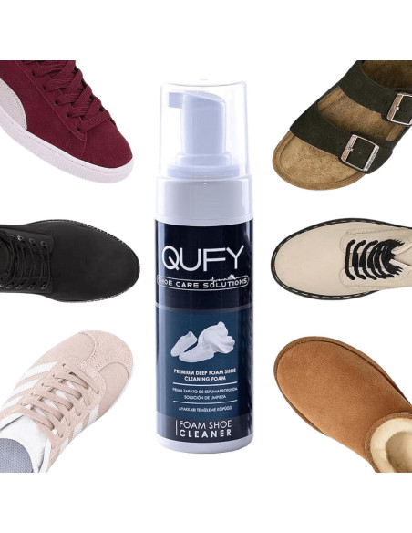 Kit Limpiador de Zapatos QUFY 3en1 para Ante y Nubuck