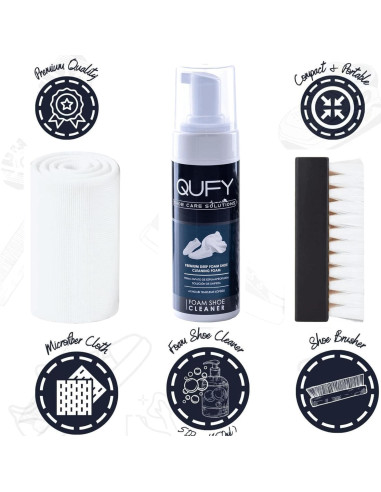 Kit Limpiador de Zapatos QUFY 3en1 para Ante y Nubuck