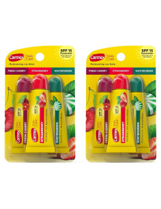 Bálsamo Labial Hidratante Carmex Cuidado Diario SPF 15 - 3 Sabores