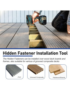 Sujetadores Ocultos para Deck Compuesto NAXVIO 1000PCS 2