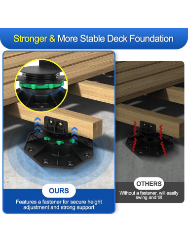 Pedestal Soporte Ajustable Zylorix 24Pack 40-60mm Negro