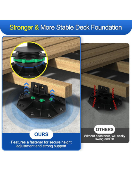 Pedestal Soporte Ajustable Zylorix 24Pack 40-60mm Negro