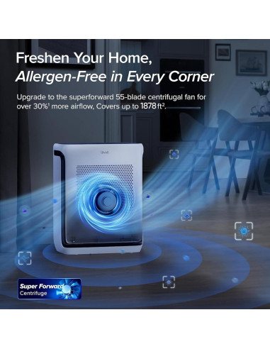 Purificador de aire LEVOIT Vital 200S-P para habitaciones grandes