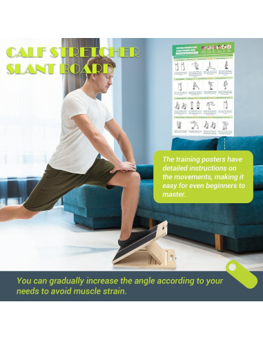 Tablero Inclinado de Estiramiento UOPON - Madera Ajustable 136 kg