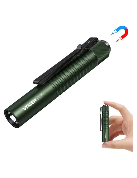 Linterna EDC VTIGER T1A Verde 1300 Lúmenes Recargable