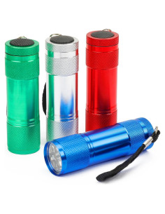 Set de Linternas LED de Aluminio FASTPRO 4 Piezas con Baterías AAA