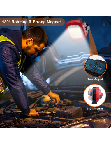 Luz de Trabajo Recargable ORHOMELIFE 1000 Lúmenes 42 LEDs