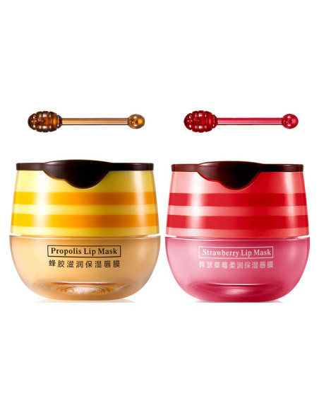 Bálsamo Labial Hidratante WFWJ Tarro de Miel y Fresa 68g