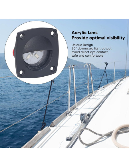 Luz de Pasillo LED ZJchao IP66 58x58mm 10-24V Blanca