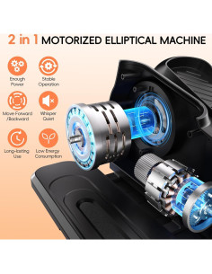 Máquina Elíptica Bajo Escritorio Morelax M858, Ejercitador de Piernas Silencioso y Portátil 2