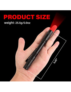 Linterna LED Roja GaiGaiMall - Paquete de 4, 13.3 cm 2