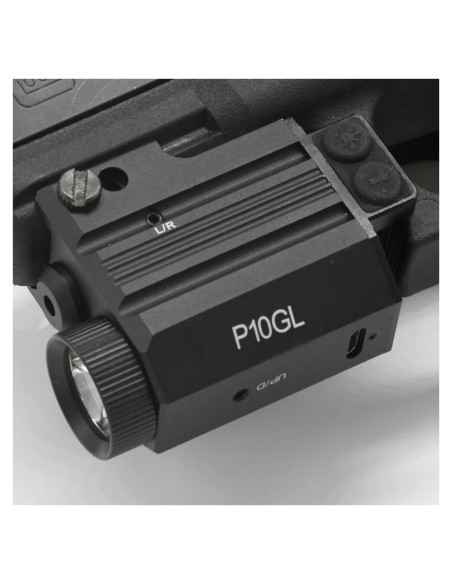 Pistola Láser Verde HiLight P10GL con Linterna 500 Lúmenes USB