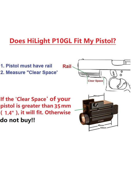 Pistola Láser Verde HiLight P10GL con Linterna 500 Lúmenes USB