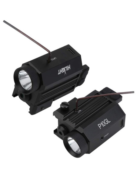 Pistola Láser Verde HiLight P10GL con Linterna 500 Lúmenes USB