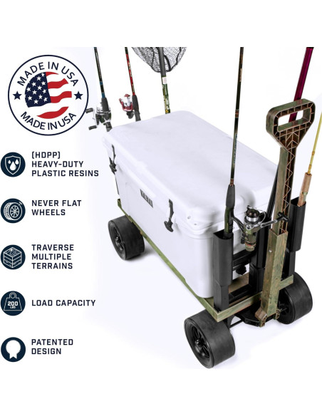 Carro Plegable Mighty Max para Exterior 113.4kg Camo