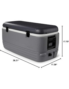 Enfriador Portátil Igloo Polar 120 Qt Gris Aislado 2
