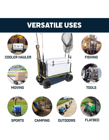 Carro Plegable Mighty Max para Exterior 113.4kg Camo