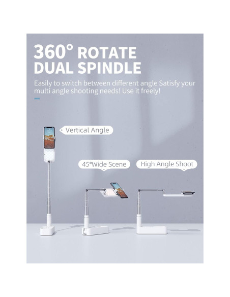 Soporte Plegable para Selfie Woumlaiy con Luz LED 360