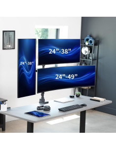 Soporte de Escritorio Triple VIVO STAND-V300D para 3 Monitores 2