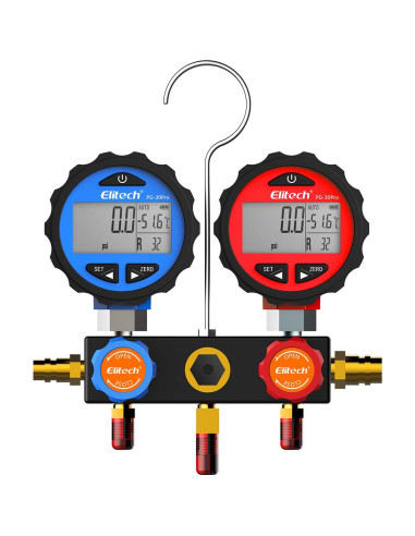Manómetro de Refrigerante Elitech DMG-3 2 Vías Digital
