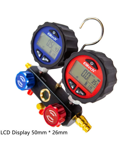 Manómetro de Refrigerante Elitech DMG-3 2 Vías Digital