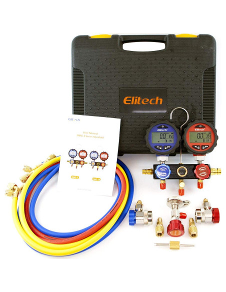 Manómetro de Refrigerante Elitech DMG-3 2 Vías Digital