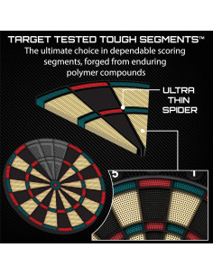 Tablero de Dardos Electrónico Fat Cat 727 - 18 Juegos, 33 cm 2