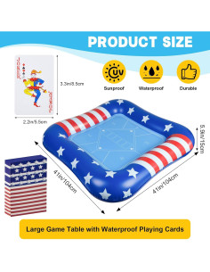 Mesa Inflable para Juegos de Cartas en Piscina Succulentlovers 104 cm 2