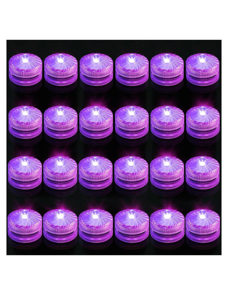 Luces LED sumergibles moradas idyl light 24 unidades IP68