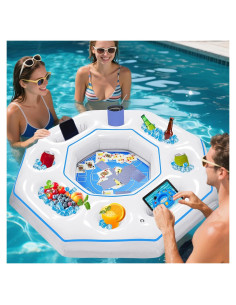 Mesa de Juego Inflable Octagonal Lanathel con Cartas Impermeables
