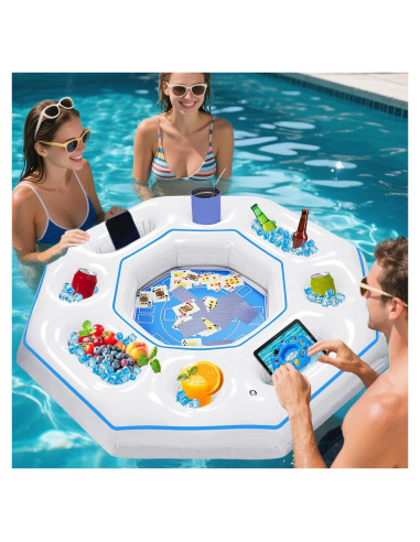 Mesa de Juego Inflable Octagonal Lanathel con Cartas Impermeables