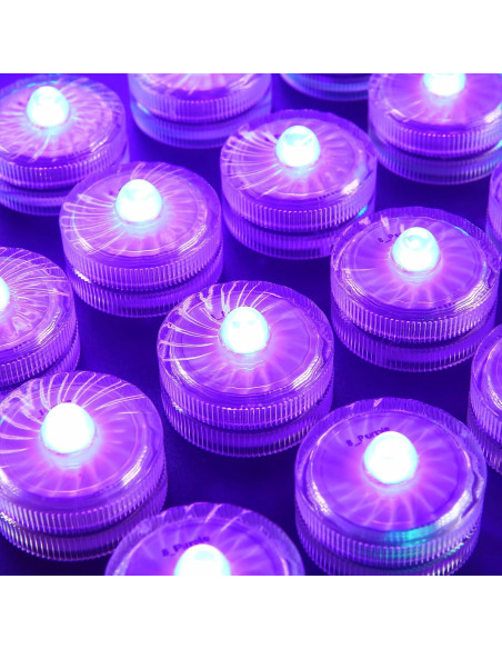 Luces LED sumergibles moradas idyl light 24 unidades IP68