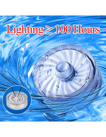 Luces LED sumergibles moradas idyl light 24 unidades IP68