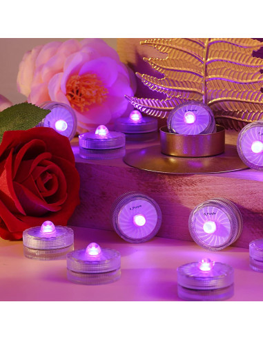Luces LED sumergibles moradas idyl light 24 unidades IP68