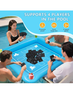 Mesa Flotante Inflable para Piscina Kaiedos 101.6cm Azul Cielo 2